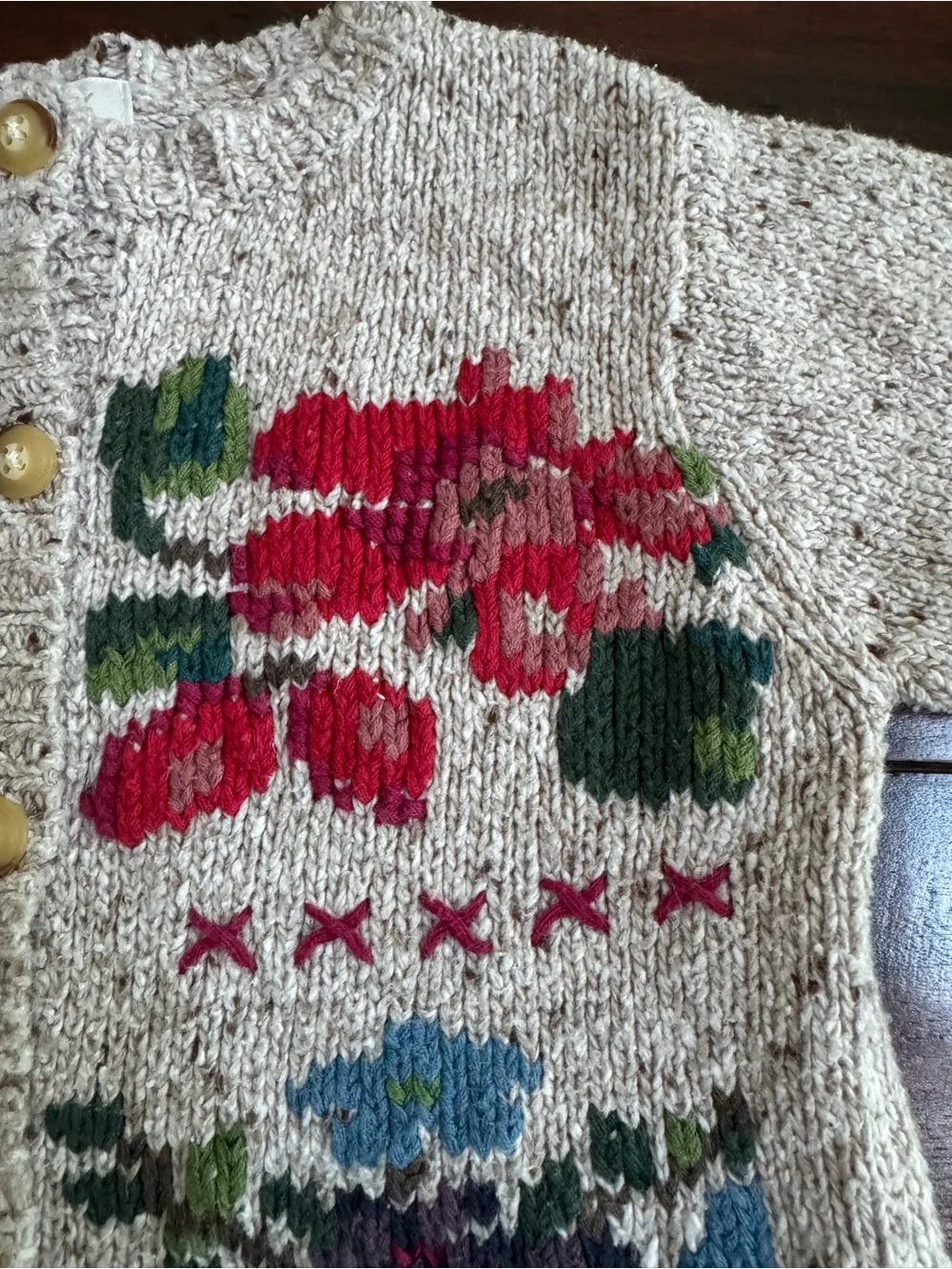 Vintage Multicolored Baby Gap Cardigan 90s Floral Baby Toddler S 3-12 Months